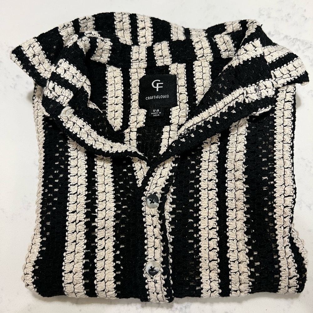 Craft Kids Black and Cream Striped Camisole